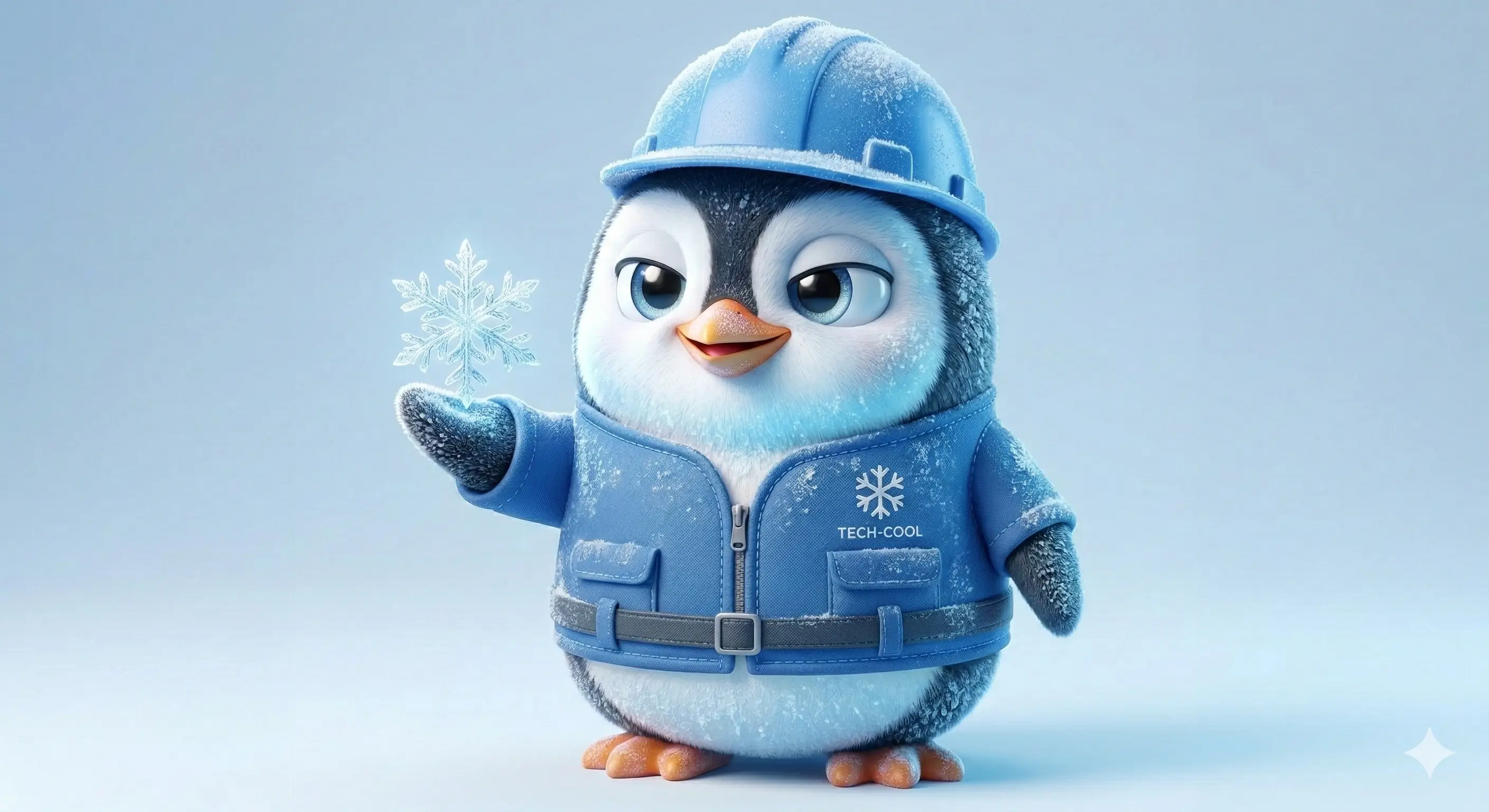Pingo, la mascotte PingoIce, en plein froid polaire
